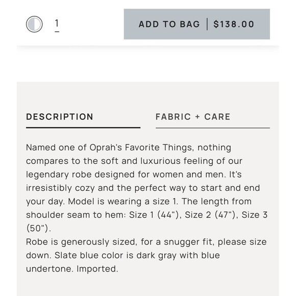 Barefoot Dreams Cozy Chic Grey Long Robe Size 1 - Picture 11 of 11